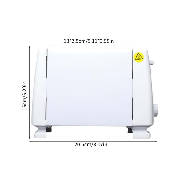RKSTN Bread Machine Retro Toaster with 6 Functions Stainless Steel Features Removable Crumb Tray Under Base Cord Storage White Kitchen Gadgets