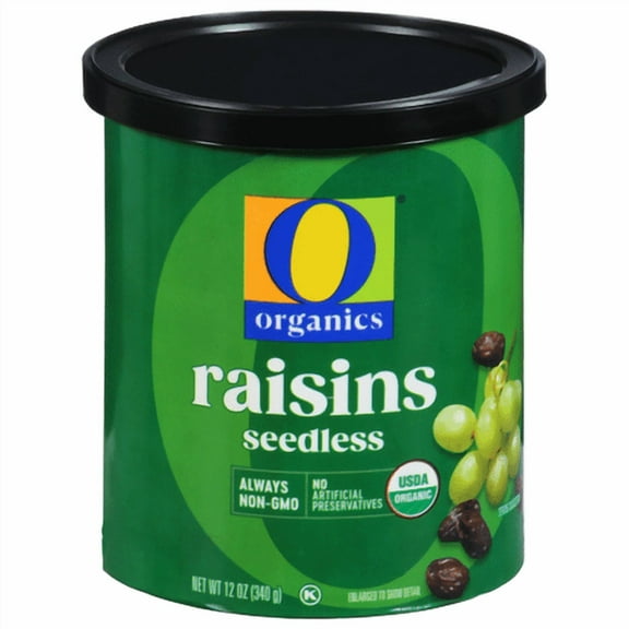 O O Organic Seedless Raisins USDA Organic 12 Oz