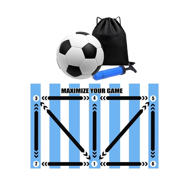 Colchoneta de entrenamiento con pisadas para fútbol, accesorios para equipos de manejo de balón y ritmo de entrenamiento con pelota