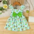 thumbnail image 5 of WOYY Girls Ruffle Sleeveless Dress Casual Square Neck Cotton Dresses, Green, Sizes 6M-3T, 5 of 8