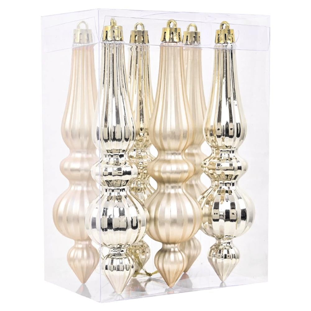 OADUKQ Champagne Set of 6 Christmas Ball Ornament Set