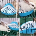 thumbnail image 3 of Caja de Arena para Conejos DareGume Azul Orinal de Esquina para Mascotas Pequeñas Accesorios de Jaul, 3 of 7