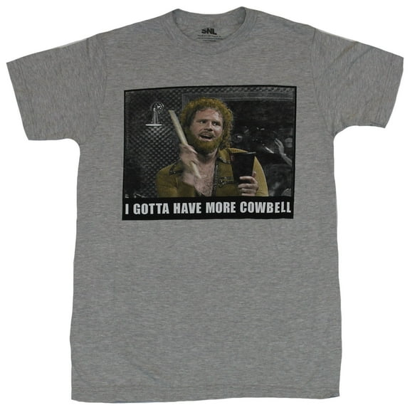 Saturday Night Live Mens T-Shirt -Gotta Have More Cowbell Ferrell Photo Image (Small)