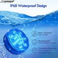 thumbnail image 4 of AYAMAYA Submersible 13 LED Pool Light for Inground Pool, Waterproof Underwater Lights with Remote Control & Suction Cups, Magnetic Pool Lights for Bathtub Swimming Pool Home Party [2 PACK], 4 of 11