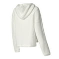 thumbnail image 2 of Women's Concepts Sport  White Cleveland Browns Fluffy Pullover Sweatshirt & Shorts Sleep Set, 2 of 3