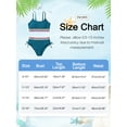 thumbnail image 2 of GYRATEDREAM Girls 2 Piece Swimsuit Woven Color Block Welt Adjustable Straps Swimwear Top High Waisted Bottom Bikini Sets Bathing Suits, 2 of 9
