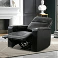 thumbnail image 3 of Bonzy Home Electric Recliner for Living Room Home Theater Seating Leather Reclining Chair Sofa Furniture with Cup Holders USB Ports and Hidden Storage, Black, 3 of 7