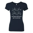 thumbnail image 2 of Half Hood Half Holy Pray With Me Womens Slim Fit Junior Tee, Navy, Medium, 2 of 3