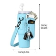 thumbnail image 4 of BUTOMKY for Stanley Cup 40oz Water Bottle Holder with Strap - Insulated Neoprene Crossbody Bag with Phone Pocket, Adjustable Shoulder & Handheld Straps for Women/Girls, 4 of 7
