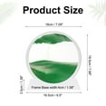 thumbnail image 2 of Uxcell Moving Sand Art Liquid Motion, 7" Round Glass 3D Display Frame for Relaxing Office Home Decor, Green(White Frame), 2 of 6