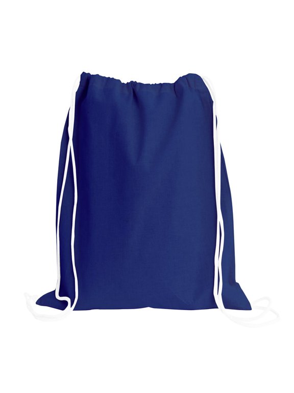 (24 Pack) 2 Dozen - Economical Cotton Sport Drawstring Bags Cinch Packs by ToteBagFactory