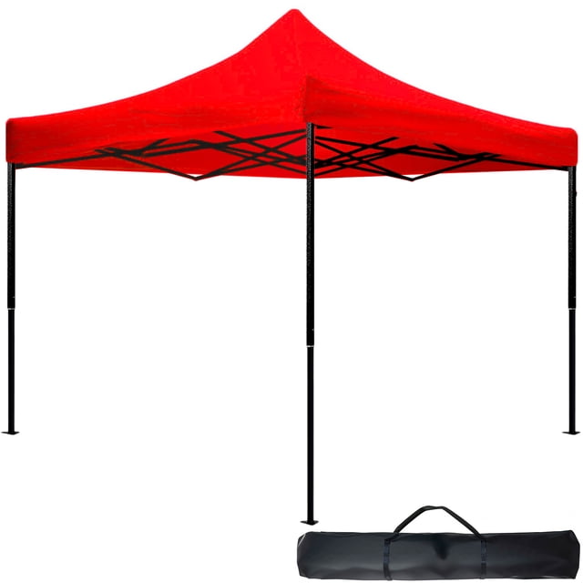 Carpa Toldo 3x3 Plegable Con Maletin Impermeable 600d Jardimex Rojo