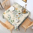 thumbnail image 2 of Pioneer Flower Floral Print Pattern Square Tablecloth,Waterproof Square Table Cover,Wipeable Spillproof Washable Table Cover for Home Kitchen Party Decor 60"x60"(152x152cm), 2 of 6