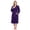 Dark Purple, variant on Women's Towel Robe, Soft Absorbent Kimono Bathrobe, Quick Dry – S/M, Haze Blue