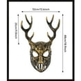thumbnail image 2 of Antler Halloween Mask with Detachable Hornsfor Halloween Party Cosplay Costume Reindeer Deer Head Masquerade Full Face for Party Carnivals, 2 of 9