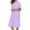 Purple Daisy, variant on House Dress for Women with Pockets Button Down Duster Housecoat Short Sleeve Patio Dress Nightgown
