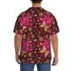 thumbnail image 3 of Fotbe Golden Snowflakes And And Butterflies Camisa Estampada de Manga Corta para Hombre, Casual de Verano, Estilo Playero, Sin Arrugas-Medium, 3 of 5