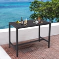 thumbnail image 4 of Outdoor Bar Table, 47" Patio Console Pub Height Table with Powder Coated Steel Frame and Weather Resistant Waterproof Top for Hot Tub, Balcony, Garden, Yard, Poolside, Indoor Outdoor, 4 of 4