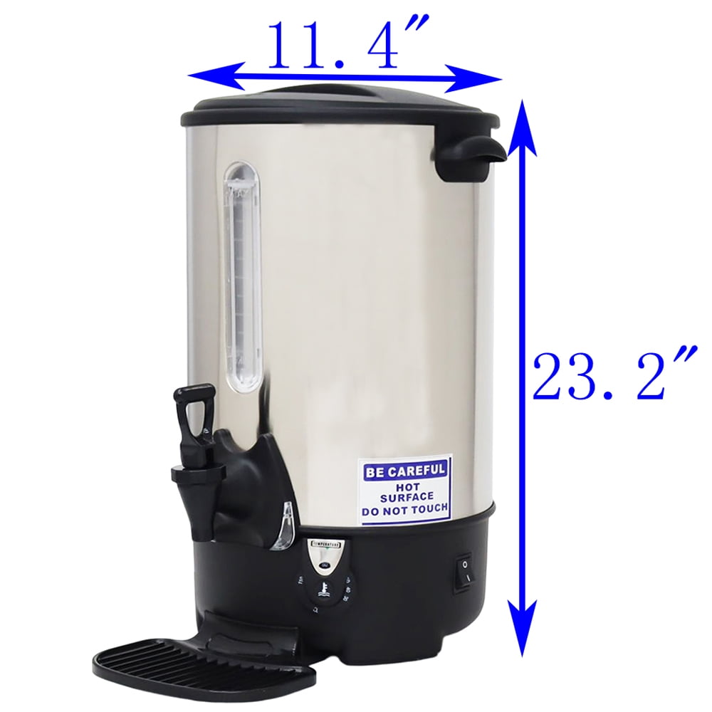 23L Hot Water Dispenser Electric Hot Water Kettle Stainless Steel with Faucet 110V 1500W