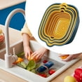 thumbnail image 4 of Kitchen Drain Rack Set for Efficient Rinse and Store | 3-Set Double Layer Draining Holder for Fruits Vegetables Washing Bowl and Strainer 2 in 1 Kitchen Organizer 6PCS, 4 of 8