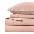 thumbnail image 2 of Superior 1000 Thread Count 4-Piece Solid Cotton Blend Deep Pocket Sheet Set, California King, Blush, 2 of 5