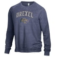 thumbnail image 2 of Men's Alternative Apparel Heathered Navy Drexel Dragons The Champ Raglan Pullover Sweatshirt, 2 of 3