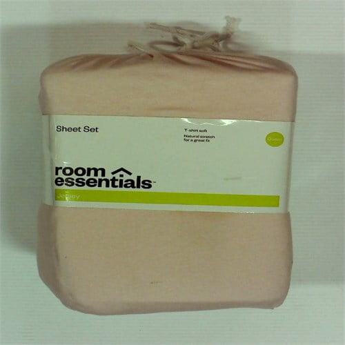 Room Essentials Jersey Sheet Set Solids - Charming Pink - Walmart.com
