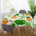thumbnail image 6 of St Patrick Leprechaun Hat Clover Tablecloth Rectangle Colorful Table Cloth Large Square Table Cover for Dining Kitchen Party 60"x120" Decor Gift, 6 of 7
