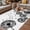 White Black, variant on Dandelion Outdoor Rug for Patio/Deck/Porch, Non-Slip Large Area Rug 6 x 9 Ft, Black White Modern Country Rustic Plants Indoor Outdoor Rugs Washable Area Rugs, Reversible Camping Rug Carpet Runner