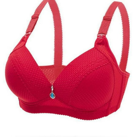 Fesfesfes Bras for Women Wireless Fashion Comfortable Ladies Plus Size Bra Casual Everyday Bras