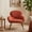 Orange Red, variant on Modern Accent Chair, Upholstered Sherpa Reading Armchair Teddy Fabric with Metal legs for Living Room,Bedroom
