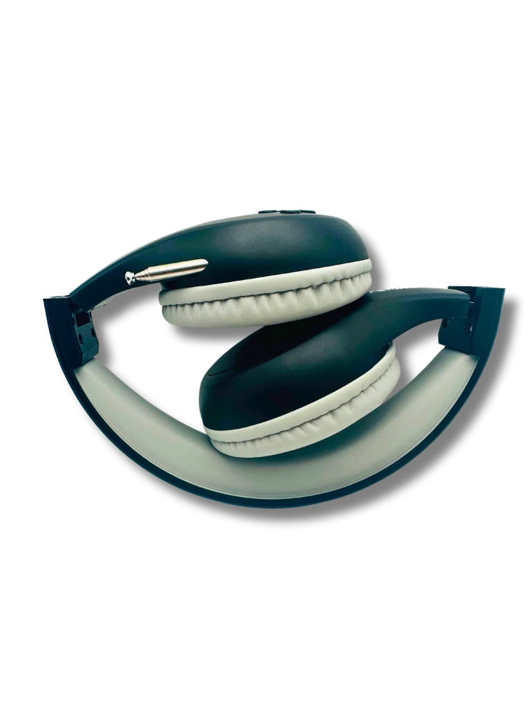 FM Radio Headphones Pull-Out Antenna, Great Reception, Sound Quality, Light Weight, Walking, Ease of Use, Jogging, Relaxing, School, Talk Radio, Require 2AA Batteries (Not Included) Black & Gray