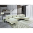 thumbnail image 3 of Meridian Furniture Julia Cream Velvet Modular Sectional, 3 of 5