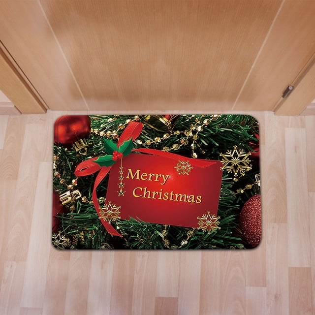 Tapis de Porte Extérieurs pour Entrée de Maison Noël Tapis de Porte pour la Maison Tapis Absorbant Salon Cuisine Tapis de Sol Tapis de Porte pour Entrée de Maison Décorations de Porte de Noël Extérieures