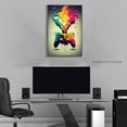 thumbnail image 2 of HFDF Video Game Wall Art Gamg Room Wall Decor Colorful Game Controller Wall Art Street Graffiti Canvas Patg Gamg Posters Controller Prts for Boys Teens Bedroom Playroom Dorm 20x24inch Framed, 2 of 5