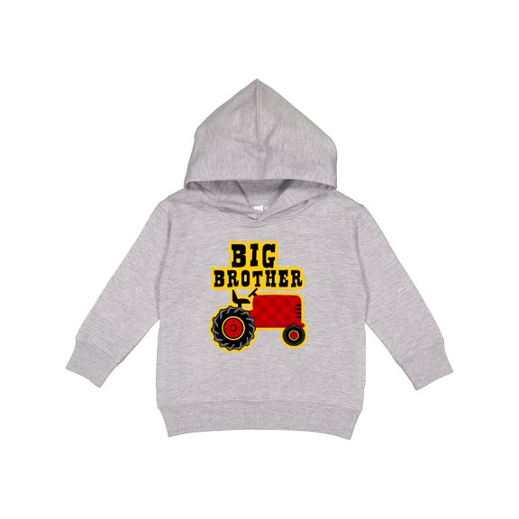 Inktastic Red Tractor Big Brother Toddler Hoodie