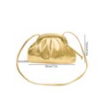 thumbnail image 3 of Bolso de noche para mujer PU plisado de alta capacidad para asistir a banquetes (Oro) Ehuebsd  Para Estrenar, 3 of 7