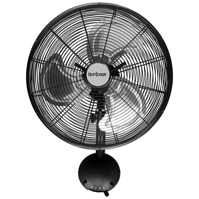 Hurricane 16" Pro High Velocity Oscillating Metal Wall Mount Fan with 3-Speed Cooling