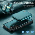 thumbnail image 2 of 2 In 1 Wallet Case for Samsung Galaxy S23, Detachable Magnetic Back Cover Cards Holder Premium PU Leather Stand RFID Blocking Bumper Shockproof Case Cover for Samsung Galaxy S23, Blue, 2 of 10