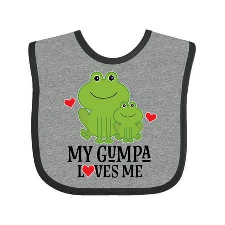 

Inktastic My Gumpa Loves Me Grandson Gift Baby Boy Bib