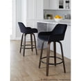 thumbnail image 6 of LumiSource Brown Daniella 26" Fixed-Height Counter Stool - Set of 2, 6 of 11