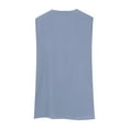 thumbnail image 6 of Summer Dresses For Women 2025 Ndbuld Casual Women Summer Turn-down Solid Tank Sleeveless Casual on Clearance,Light Blue,XXXXL, 6 of 6