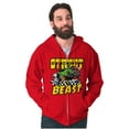 thumbnail image 5 of Cool Street Beast Cartoon Racecar Zip Hoodie Sweatshirt Men Brisco Brands S, 5 of 6