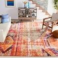 thumbnail image 2 of Safavieh Monaco Collection MNC222H Boho Chic Tribal Distressed Non-Shedding Stain Resistant Living Room Bedroom Area Rug, 6'7" x 9'2", Orange / Multi, 2 of 5