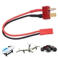 thumbnail image 4 of Rosvola T Male to JST Male Cable Durable Portable 10cm 22AWG Soft Silicone Wire for RC Car Models Airplane Models,Deans T Plug to JST Cable,T Male to JST Male Cable, 4 of 8