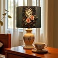 thumbnail image 6 of Linen Drum Lampshades Vintage Wall Clock Roses Gears Steampunk Style 13"x13"x10" Light Shade for Table Lamps Floor Lamp Shades Lampshade Replacement Assembly Required, 6 of 8