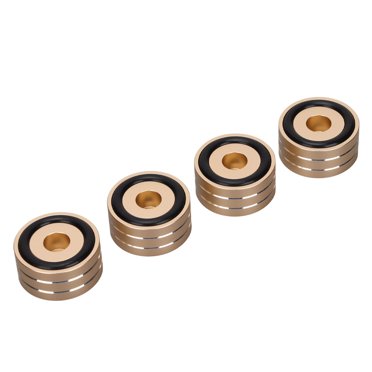 Pied de Support de Pointe d'Isolation pour Haut-Parleur, SP4010 Usinage CNC 40x20mm Base de Pointes de Haut-Parleur Anti-Vibration Universel pour Lecteur DVD pour Haut-Parleur pour Enregistreur Or