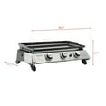 thumbnail image 2 of Royal Gourmet PD1300 3-Burner 26,400-BTU Portable Gas Grill Griddle, Outdoor Camping, Tailgating, 2 of 9