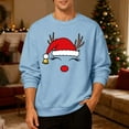 thumbnail image 2 of Men's Ugly Christmas Sweaters - Funny Christmas Sweaters for Men - Fun Holiday Pullovers,Sky Blue,M, 2 of 6