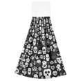 thumbnail image 7 of Haosy 2 Pack Kitchen Wash Cloths with Hanging Loops Absorbent Absorbent Quick Drying Hand Towels, Mosaic Cute Skull, 7 of 7